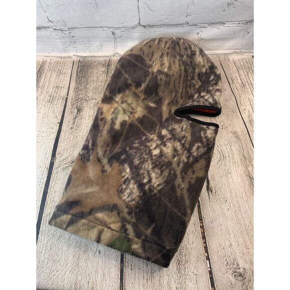 CAMO Men’s Orange Fleece Reversable Face Mask Hood / Size: One Size - Picture 1 of 6